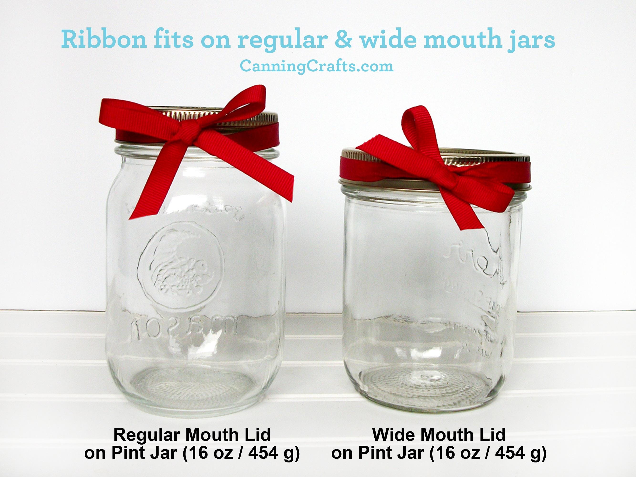 12 Color Ribbons for Mason Canning Jars, Wedding & Shower Favors Gifts ...