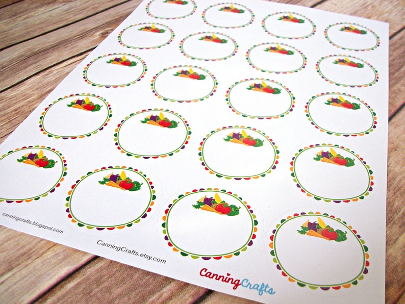 Fun Veggies Canning Jar Labels Round Mason Jar Labels for - Etsy