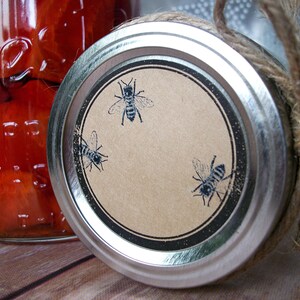 Rubber Stamp Honey Bee Kraft Paper Canning Jar & Bottle Labels - Etsy