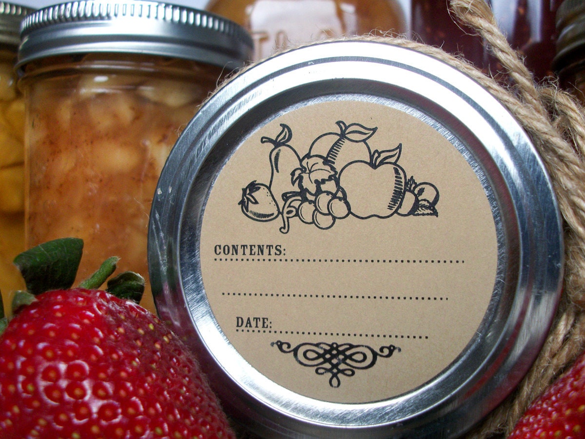 Canning Labels Mason Jar Labels Write On Stickers Regular or Wide Mouth 