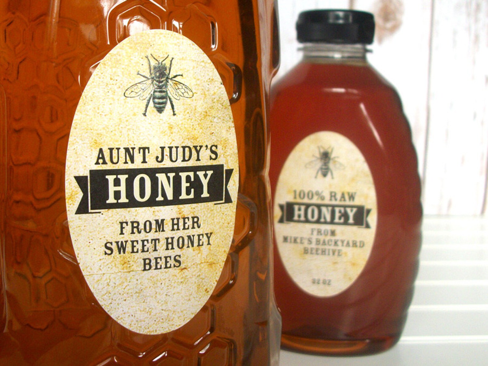 CUSTOM Large OVAL Vintage Honey Canning Jar and Bottle Labels - Etsy