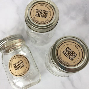 Custom Blackberry & Watermelon Moonshine Labels for Mason Jar alcoholic beverages