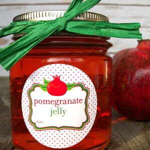 Pomegranate Jelly Canning Jar Labels for Home Preserved Jelly - Etsy