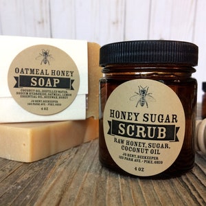 Custom Honey Kraft Paper Canning Jar & Bottle Labels, Custom Honey ...