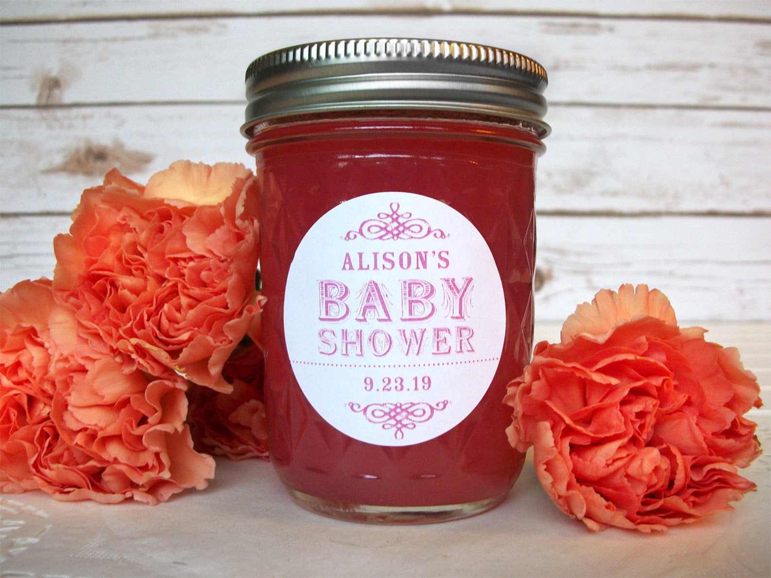 Colorful Baby Boy & Girl Shower favor jam jar labels custom Etsy