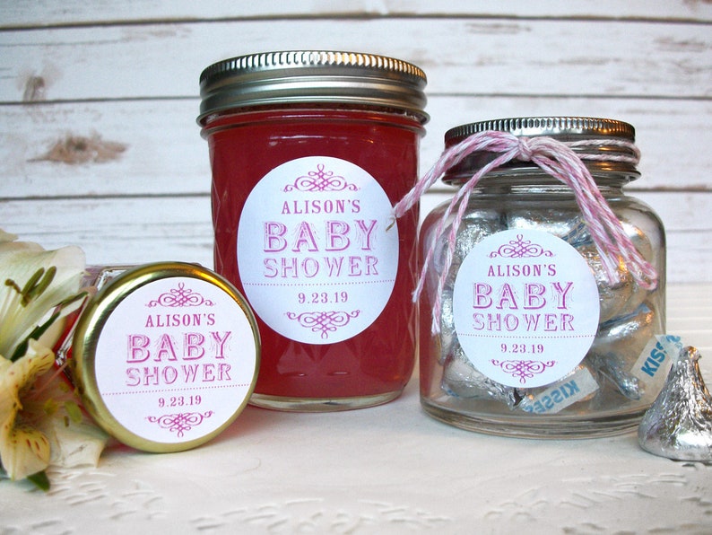 Vintage Baby Boy Girl Shower Canning Jar Labels Custom Round Etsy Vintage Baby Boy Girl Shower Canning Jar Labels Custom Round Etsy
