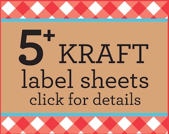 SAVE money on 5 or more sheets of KRAFT paper canning labels with this listing only, bulk discount canning labels