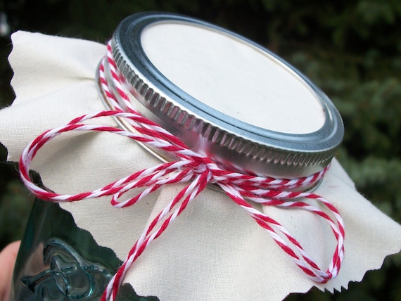 12 White Muslin Jam Jar Covers Cloth Toppers Fabric for Mason 