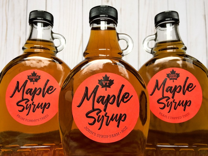 Custom Robust Maple Syrup Bottle Labels Customized & Printed Etsy