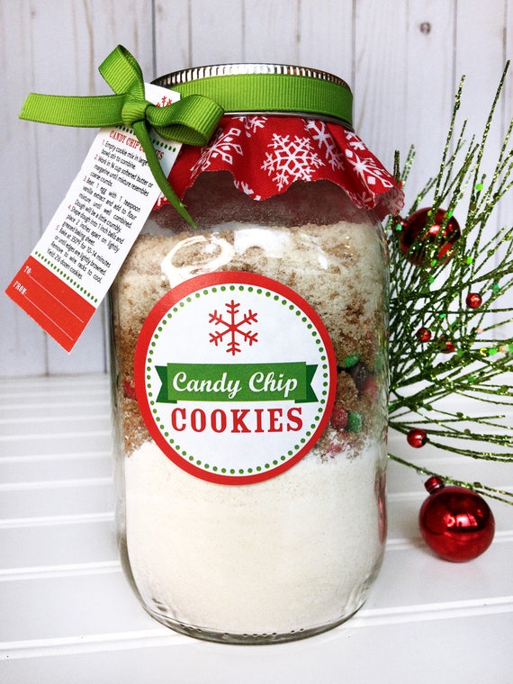 Custom Christmas Cookie Jar Decorations With YOUR Recipe, Cookie Mix in a  Jar With Ribbon, Cloth Covers, Labels, Tags to Decorate Mason Jars 