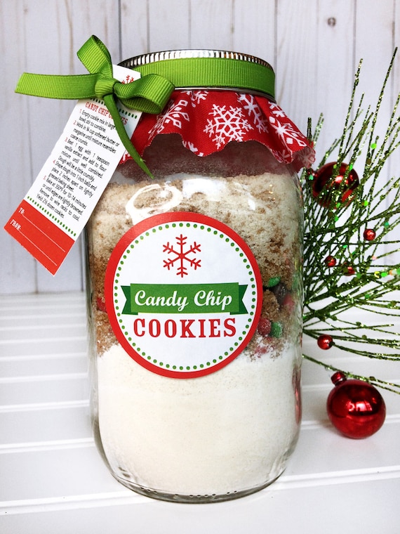 Custom Christmas Cookie Jar Decorations With YOUR Recipe, Cookie Mix in a  Jar With Ribbon, Cloth Covers, Labels, Tags to Decorate Mason Jars 