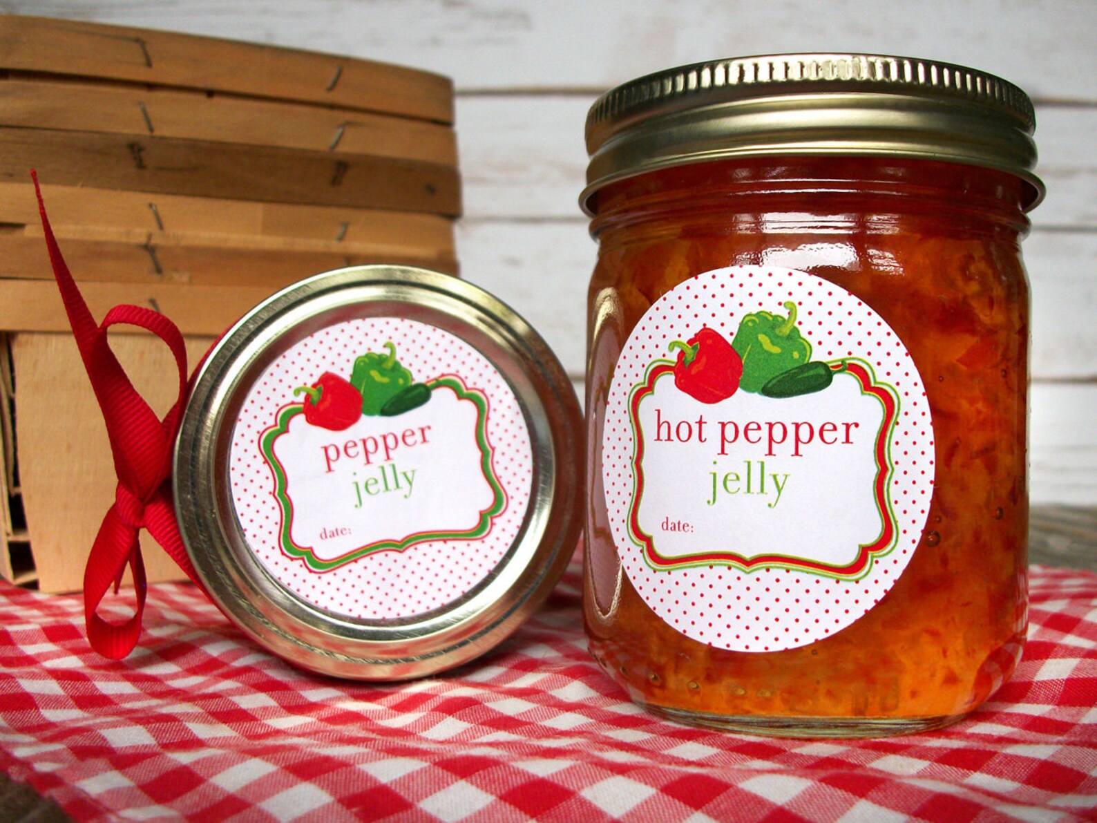cute pepper jelly canning labels round mason jar stickers for etsy
