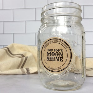 Custom Watermelon Moonshine Labels for Mason Jars