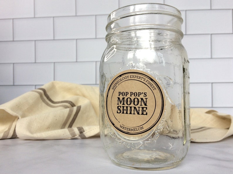 Custom Watermelon Moonshine Labels for Mason Jars