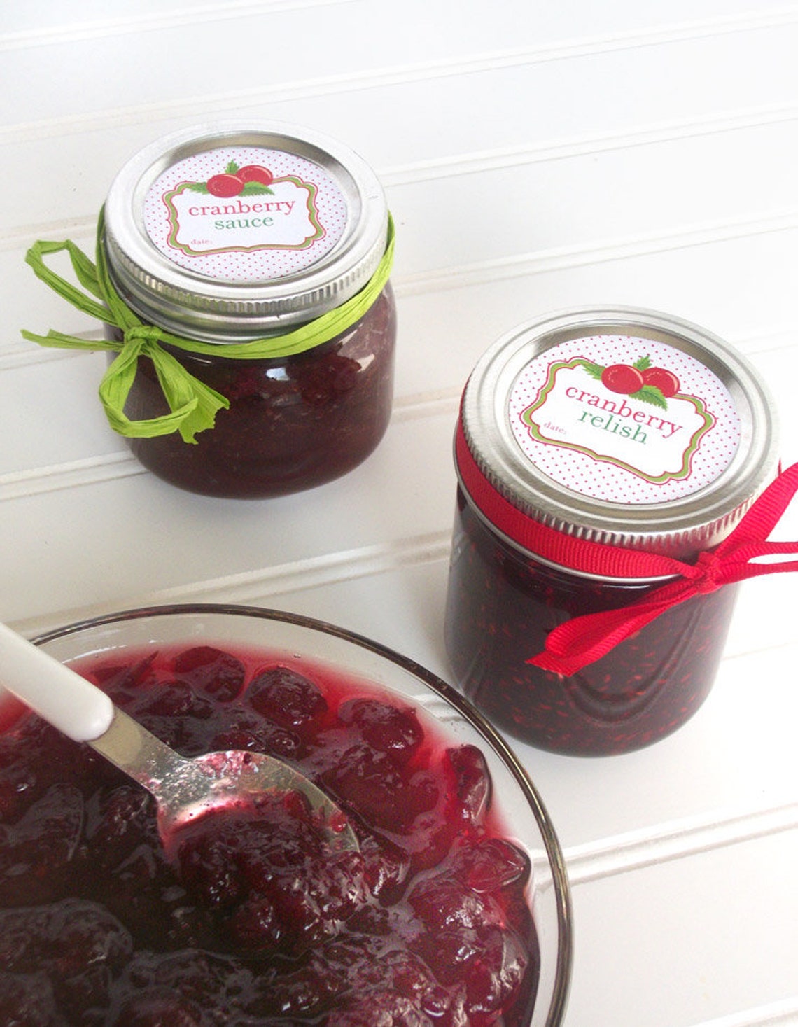 Cranberry Relish Sauce Canning Labels Round Mason Jar Labels Etsy