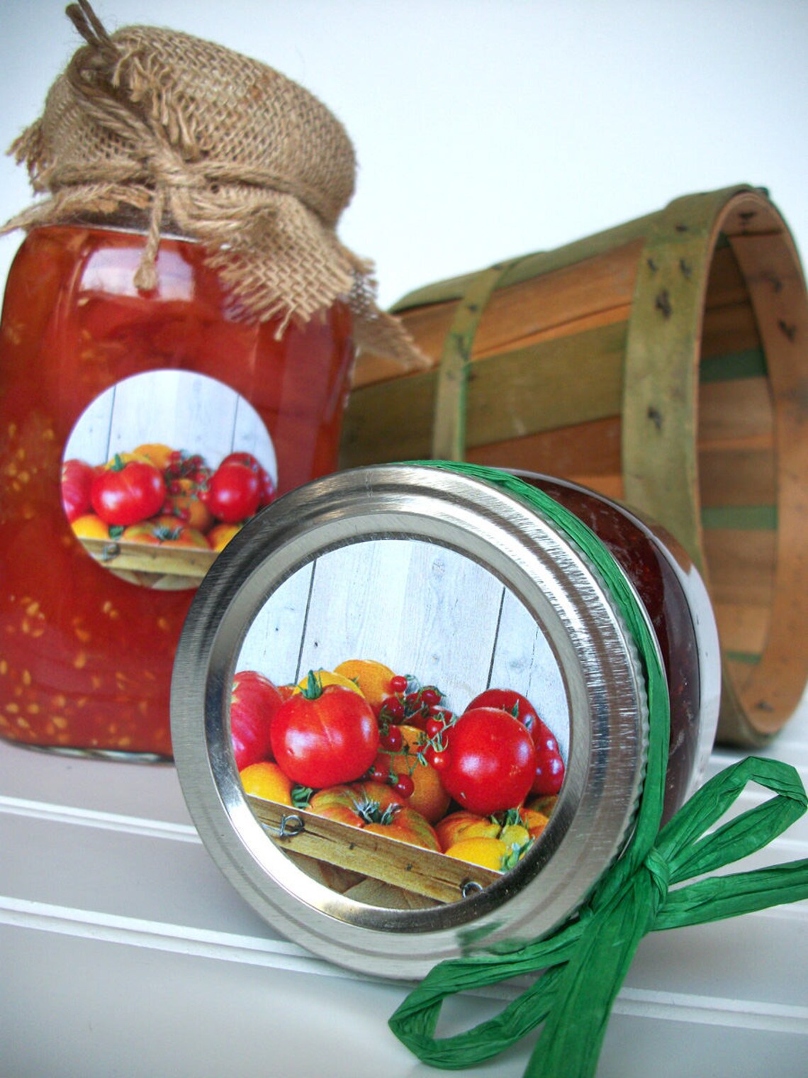 Market Fresh Tomato Canning Jar Labels Round Mason Jar Labels Etsy