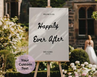 Custom Wedding Welcome Sign: Modern Foam Board Ceremony Decor