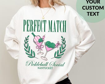 Pickleball Bachelorette Sweatshirt: Custom Bridal Party Crewneck
