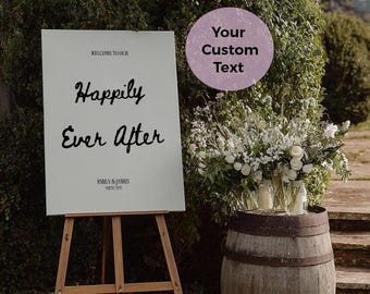 Custom Wedding Welcome Sign: Modern Foam Board Ceremony Decor