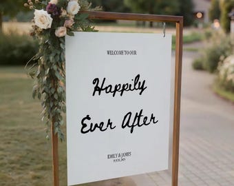 Custom Wedding Welcome Sign: Modern Foam Board Ceremony Decor