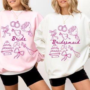 Bride Bridesmaid Sweatshirt: Trendy Bridal Party Matching Gift