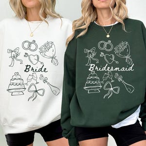 Bride & Bridesmaid Sweatshirt: Trendy Bridal Party Gift