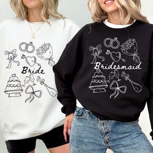 Bride Bridesmaid Sweatshirt: Trendy Bridal Party Matching Sweater