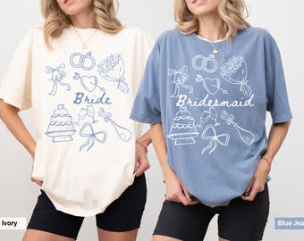Comfort Colors Bride Bridesmaid Shirt: Bridal Party Matching Tee