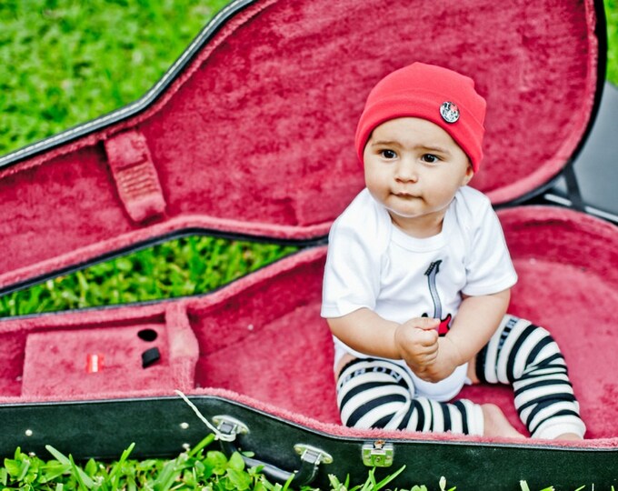 Rocker Baby Boy or Girl Outfit Button Legwarmers Guitar Etsy