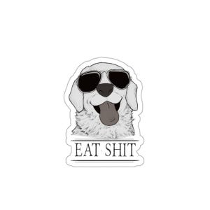Funny Dog Die-Cut Stickers - Perfect for Laptops, Water Bottles, Gifts, Humor Lovers, Pet Owners