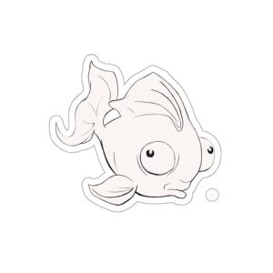 Whimsical Fish Die-Cut Stickers, Creative Decor for Laptops, Water Bottles, Journals, Kids&#39; Party Favors, Gift for Ocean Lovers