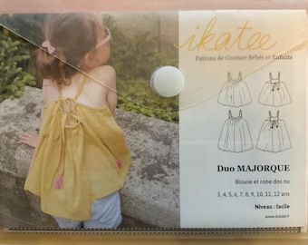 Patron Ikatee de robe ou de haut pour toute petite fille : 3 à 12 ans