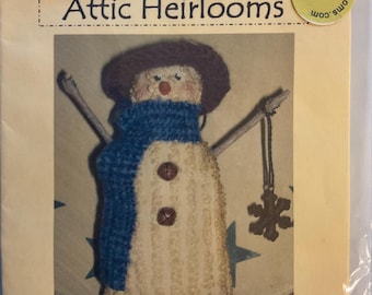 Patron de couture en chenille ornement bonhomme de neige