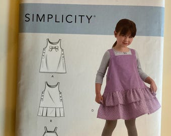 Patron de couture Simplicity S9196 pour petite fille, 3 à 8 ans