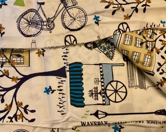 Couette à coudre en tissu de coton avec tours Eiffel, Paris, France