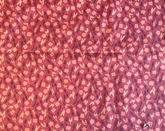 Tissu courtepointe en coton rose foncé à imprimé floral Rae Ritchie for Dear Stella BTHY