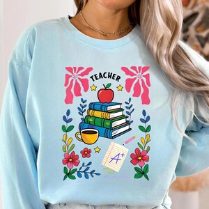 Boho Floral Teacher Books Coffee School Appreciation png, Sublimation Design, Back To School Png, School Png, Retro Teacher Design Png