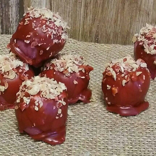 6 Candied Apple Tarts Melts highly scented Farmhouse Apple soy wax primitive candle bowl fillers