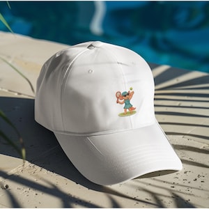 Axolotl SHE SERVES Hat Axolotl Baseball Cap | Fun Low Profile Cotton Unisex Hat | Adjustable Fit Hat | Lotty and Finn Original Design