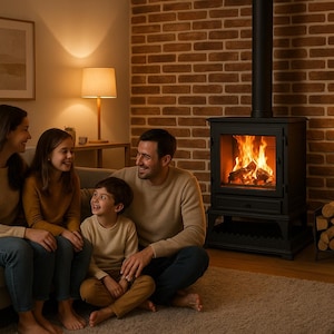 Uranus Single Glass Wood Stove Livingroom Fireplace, Luxury Glass Fireplace Heater, Stove Fireplace- 80 KG - 176 IBS