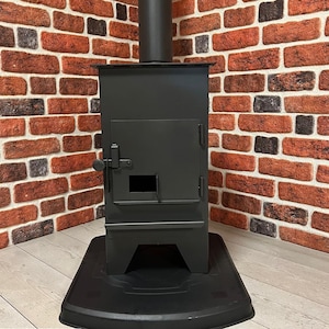 Professional Camp Wood Stove, Camping Stove, Winter Cabin, Lodge Heater Stove, Outdoor Garden Patio Stove Firepit, Black 20 Kg - 44 IBS
