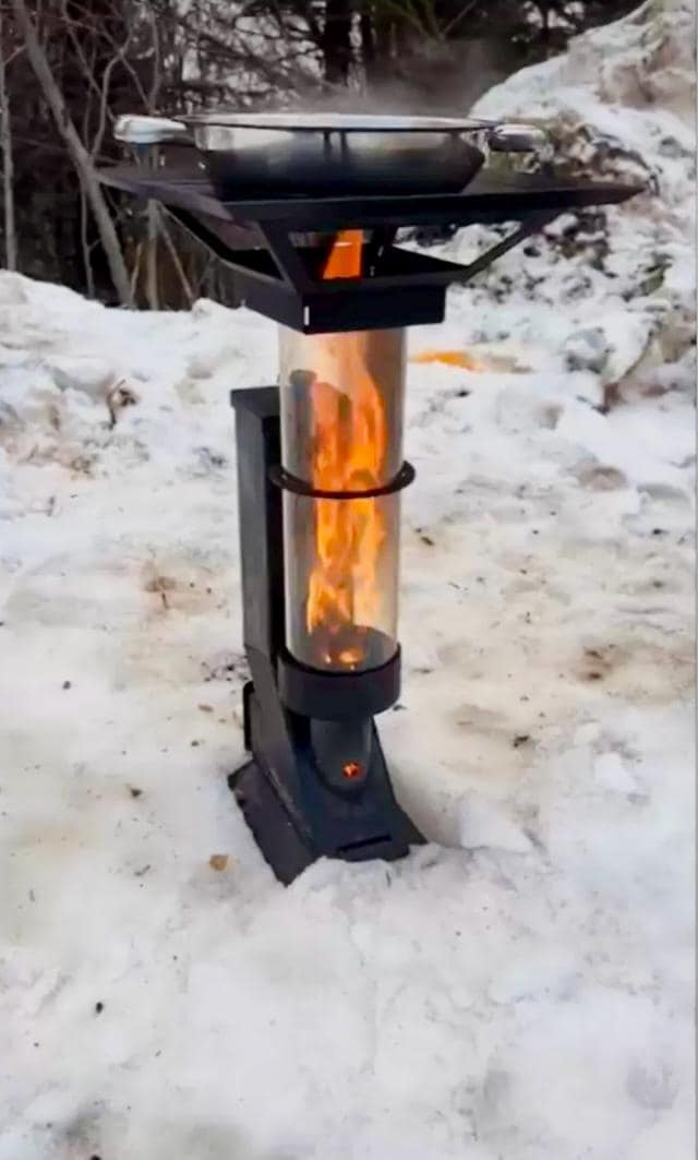 Portable Mini Glass Pellet Stove Camping, Balcony, Terrace Type High Quality , Outdoor, Garden Heater, Cooker Top Camping Pellet Stove