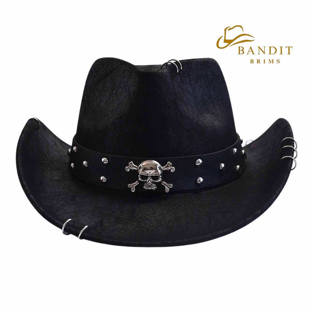 Classic Vintage Style Western Hat – Faux Leather Cowboy  display picture 1