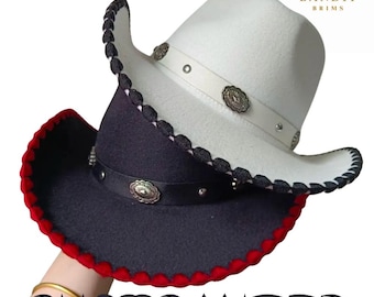 Men And Women Winter Cowboy Hat With Knitted Edge Jazz Style