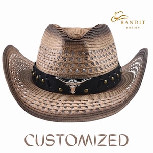 Unisex Summer Western Cowboy Hat Breathable Hollow Out Beach Hat