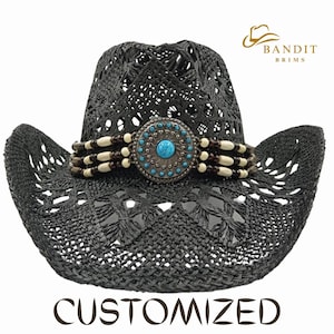 Vintage Style Western Straw Cowboy Hat Unisex Style