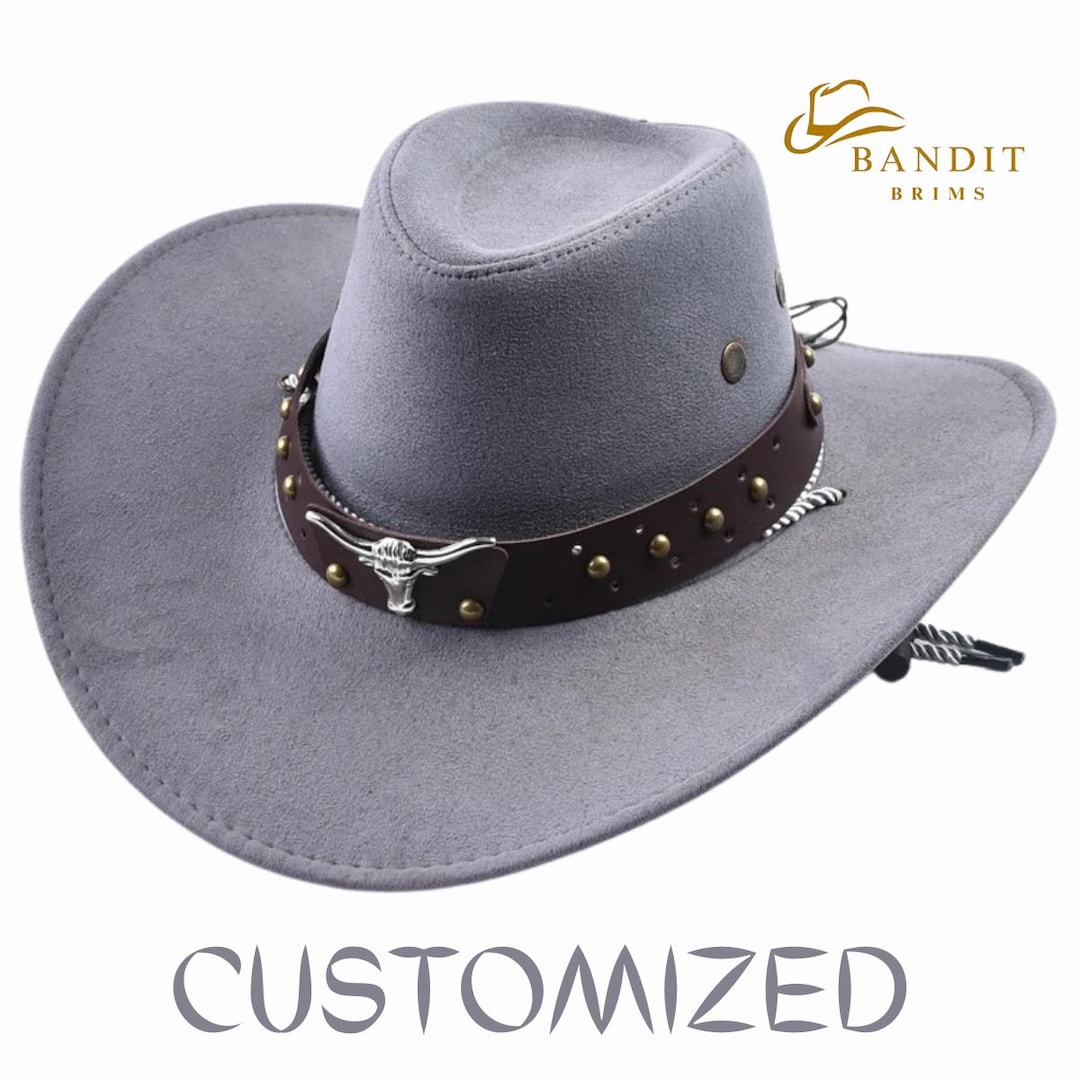 DESIGN - Cappello Da Cowboy Nero Con Fascia In Pelle Sintetica - Foto 3