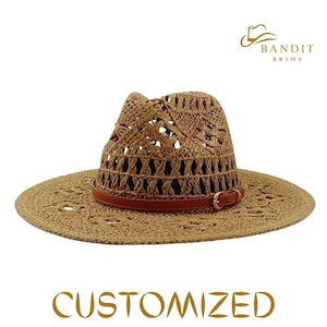 Solid Color Summer Straw Hat Beach Travel Essential Sun Protection Hat