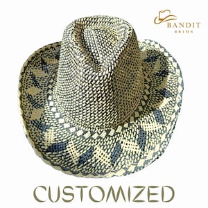 Stylish Women and Men Straw Cowboy Hat Western Sun Hat for Rodeo And Travel
