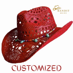 Vintage Style Western Straw Cowboy Hat Unisex Style